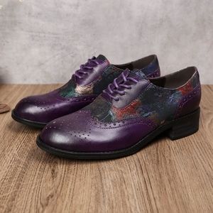 Women's Leather Oxford Wingtips